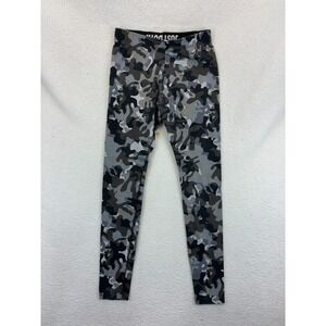 Nike Pro Leggings Women's Small Gray Camo Print‎ "Just Do It" Waistband